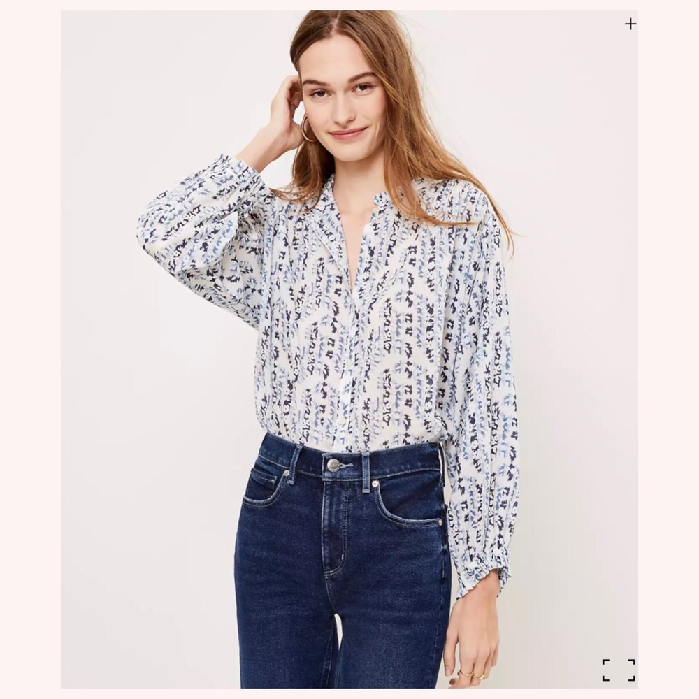 Vine Ruffle Blouse